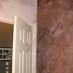 Wall number 1 is completed!  This is the left side of that wall...the bathroom is too small to get a good pic of the wall.